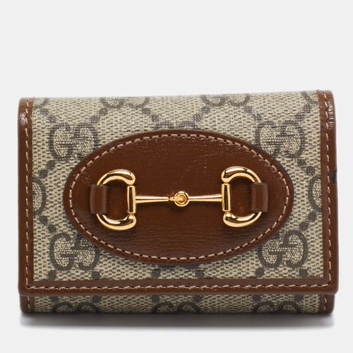 Gucci Beige/Ebony GG Supreme Canvas and Leather Horsebit Key Case - Gucci - Modalova