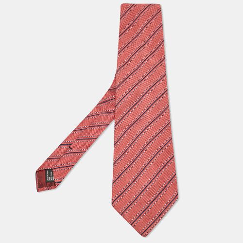 Gucci Pink Textured Diagonal Stripe Silk Traditional Tie - Gucci - Modalova