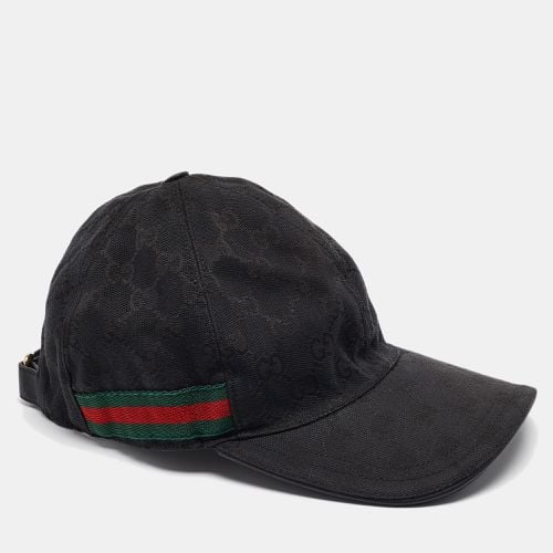 Gucci Black Original GG Canvas With Web Baseball Cap S - Gucci - Modalova