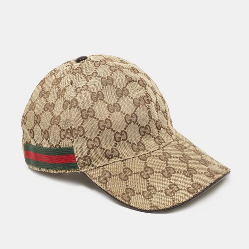 Gucci Beige GG Supreme Canvas Baseball Cap S - Gucci - Modalova