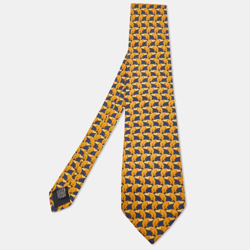 Gucci Yellow Animal Printed Silk Tie - Gucci - Modalova