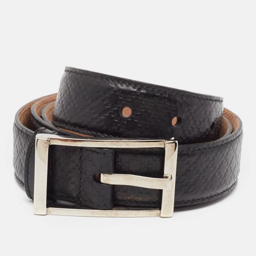 Gucci Black Diamante Embossed Leather Buckle Belt 90CM - Gucci - Modalova