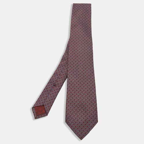 Gucci Burgundy Jacquard Silk Tie - Gucci - Modalova