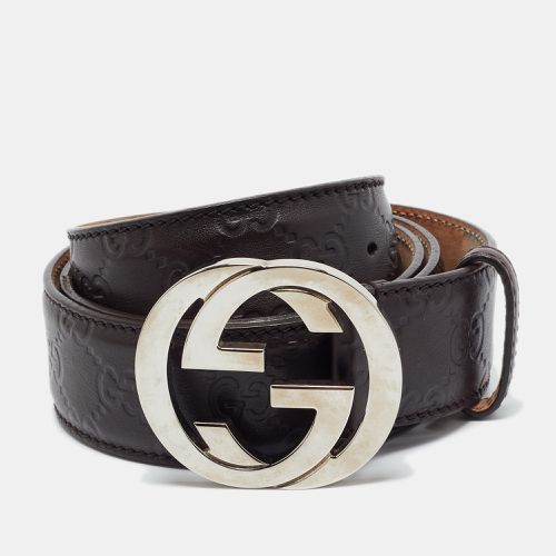 Gucci Dark Brown Guccissima Leather Interlocking G Belt 110CM - Gucci - Modalova