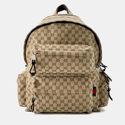 Gucci Beige Canvas GG Backpack - Gucci - Modalova