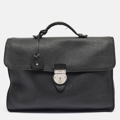 Gucci Black Soft Leather Business Briefcase - Gucci - Modalova