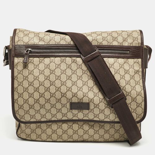 Dark Brown/ GG Supreme Canvas Messenger Bag - Gucci - Modalova