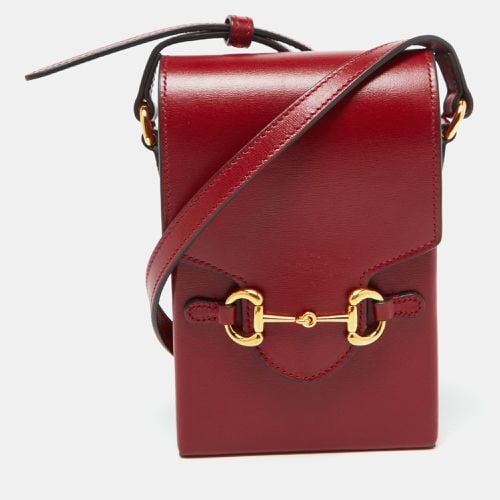 Gucci Red Calfskin Mini Horsebit 1955 Crossbody Bag - Gucci - Modalova