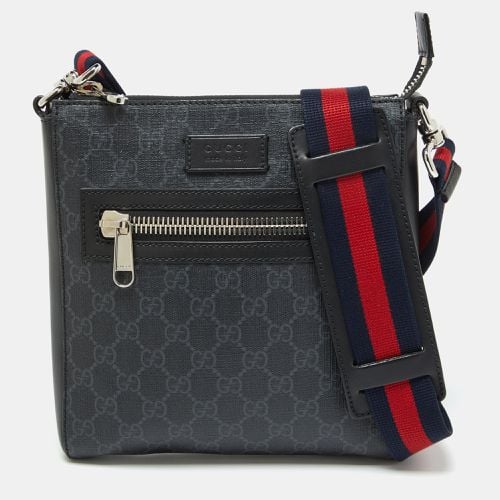 Gucci Black GG Supreme Canvas and Leather Crossbody Bag - Gucci - Modalova