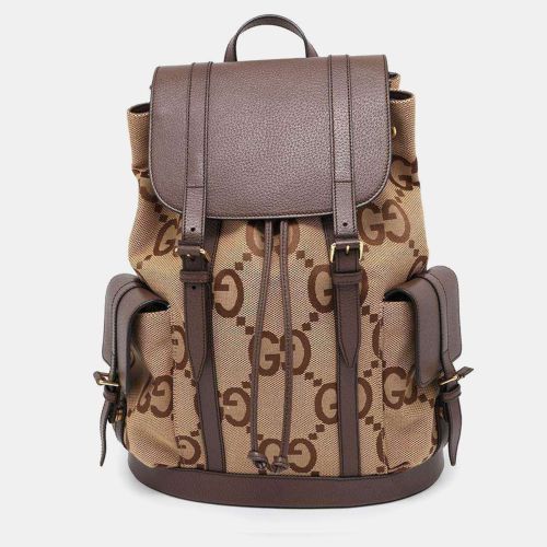 Gucci Jumbo Gg Canvas Leather Backpack - Gucci - Modalova