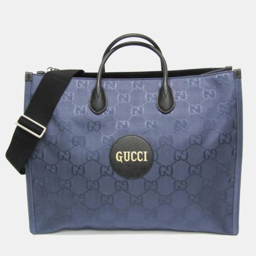 Gucci Off The Grid Nylon Leather Handbag Shoulder Bag Black Navy - Gucci - Modalova