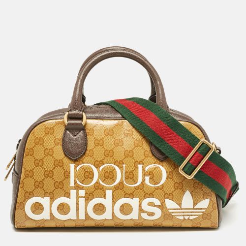 X Adidas /Beige GG Crystal Canvas and Leather Mini Duffle Bag - Gucci - Modalova