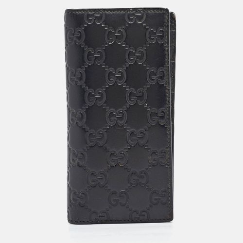 Gucci Black Guccissima Leather Bifold Long Wallet - Gucci - Modalova