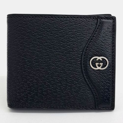 Leather Interlocking Bifold Wallet - Gucci - Modalova