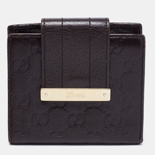 Gucci Dark Brown Guccissima Leather French Wallet - Gucci - Modalova