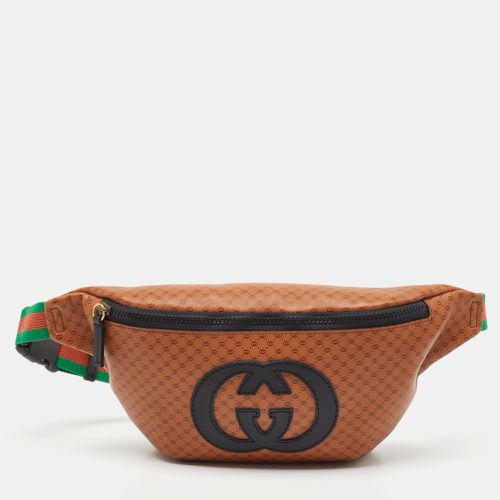 Gucci X Dapper Dan Brown Micro GG Leather Logo Belt Bag - Gucci - Modalova