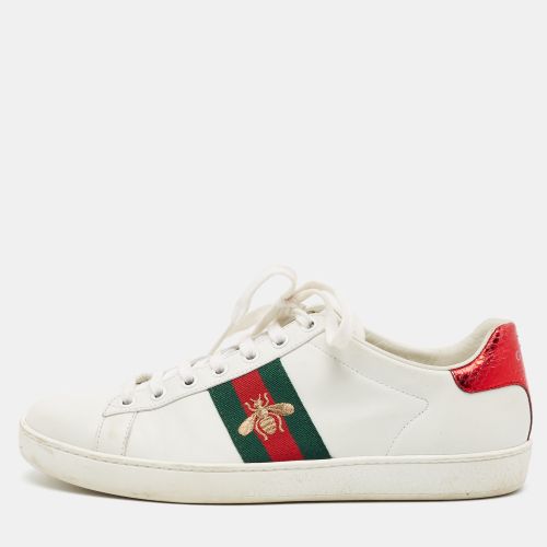 Ace Web Size 39 Leather Bee Embroidered Low Top Sneakers - Gucci - Modalova