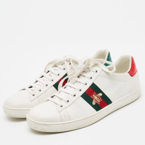 Ace Web Size 39 Leather Bee Embroidered Low Top Sneakers - Gucci - Modalova
