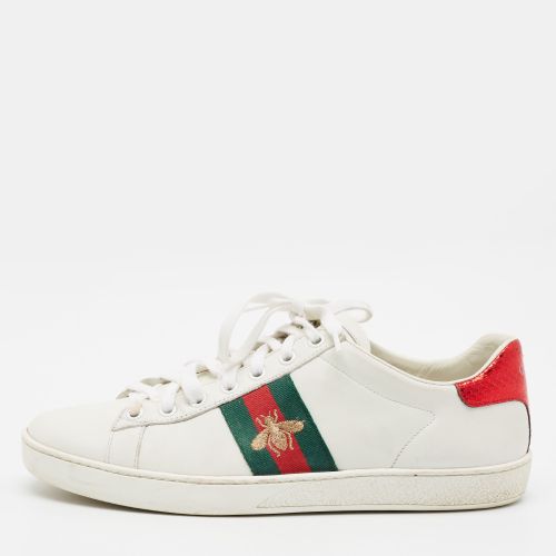 Ace Size 38.5 Leather Web Bee Low Top Sneakers - Gucci - Modalova