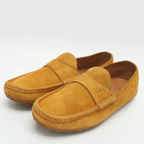Interlocking G Size 43 Suede Loafers - Gucci - Modalova