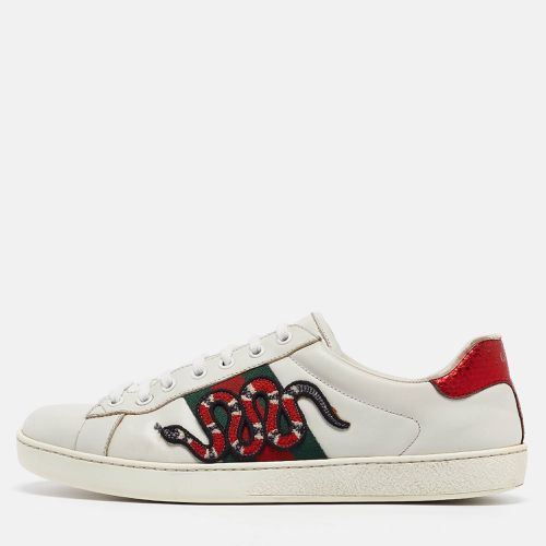 Leather Web Ace Sneakers Size 42.5 - Gucci - Modalova