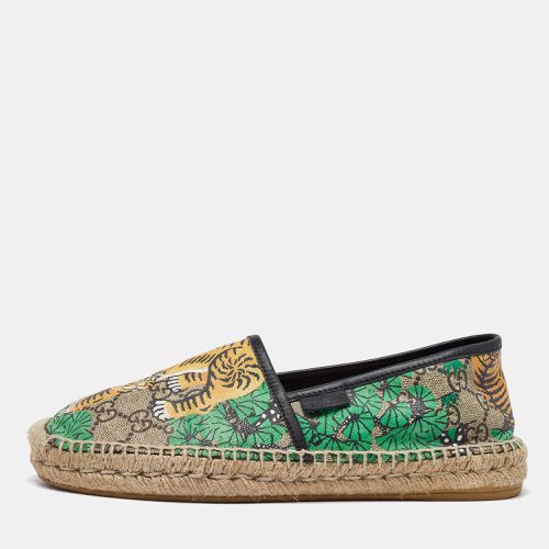 Gucci Multicolor Bengal Tiger Print Supreme Canvas and Leather Pilar Espadrille Loafers Size 40.5 - Gucci - Modalova