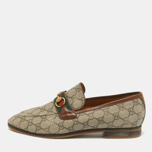 Gucci Brown GG Canvas Web Driver Loafers Size 45 - Gucci - Modalova