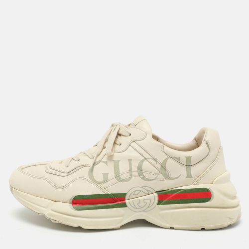 Gucci Beige Leather Rhyton Low Top Sneakers Size 45 - Gucci - Modalova