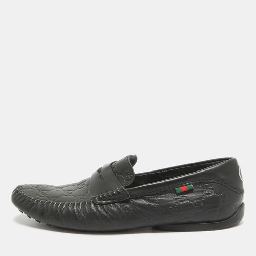 Gucci Black Leather Driver Loafers Size 42.5 - Gucci - Modalova