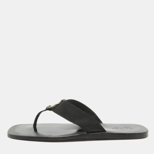 Gucci Black Canvas Thong Sandals Size 41.5 - Gucci - Modalova