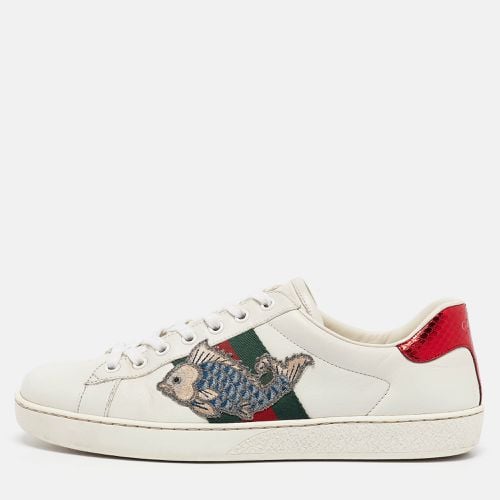 Leather Ace Lace Up Sneakers Size 41 - Gucci - Modalova