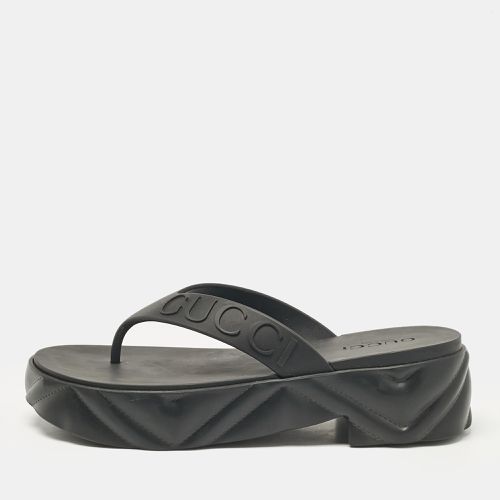 Gucci Black Rubber Thong Sandals Size 38 - Gucci - Modalova