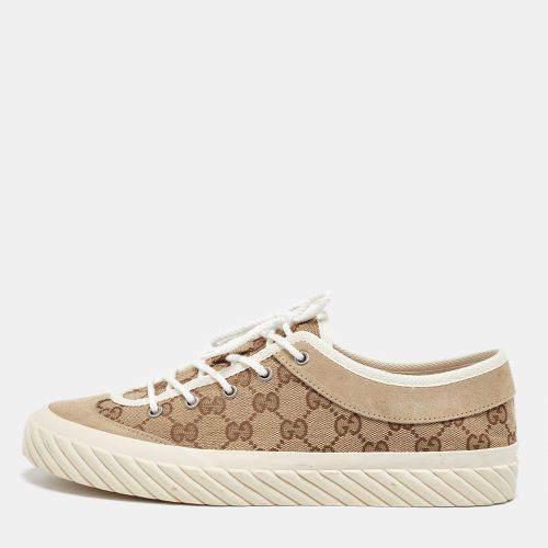 Gucci Gucci Brown/Beige GG Canvas and Suede Sneakers Size 42 - Gucci - Modalova