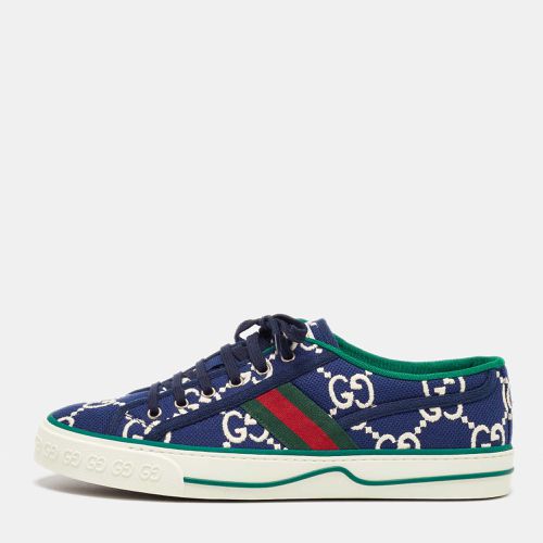 Gucci Blue Canvas Web Tennis 1977 Sneakers Size 43.5 - Gucci - Modalova