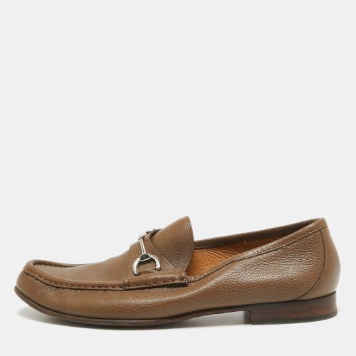 Gucci Brown Leather Horsebit Loafers Size 44.5 - Gucci - Modalova