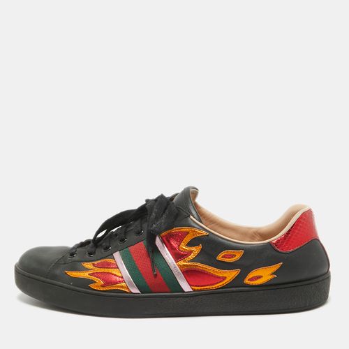 Gucci Black Leather Ace Sneakers Size 45.5 - Gucci - Modalova