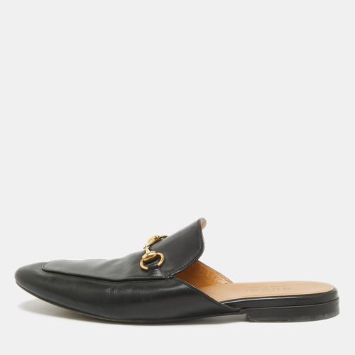 Gucci Black Leather Princetown Mules Size 44 - Gucci - Modalova