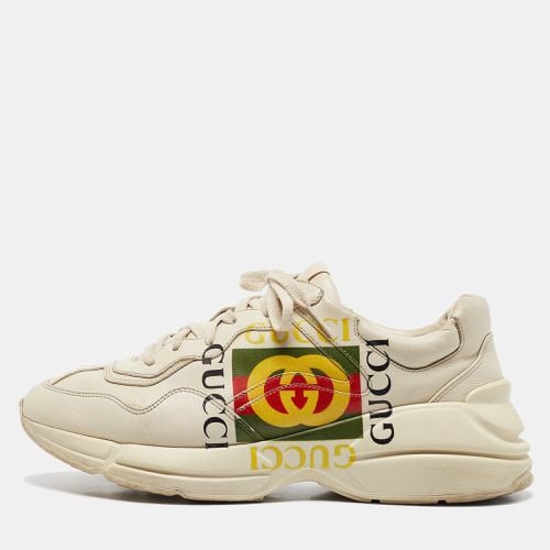 Gucci Cream Leather Rhyton Sneakers Size 43 - Gucci - Modalova