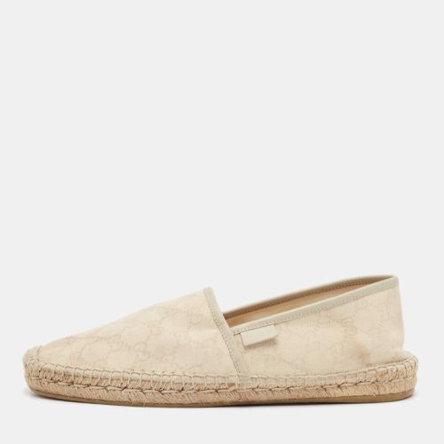 Gucci Cream Canvas GG Slip On Espadrille Size 43 - Gucci - Modalova