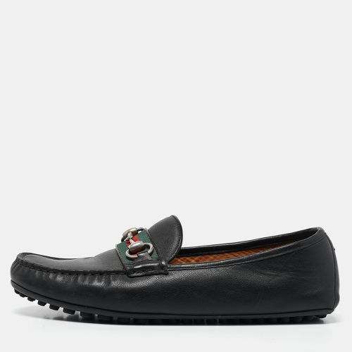 Leather Web Horsebit Loafers Size 42 - Gucci - Modalova