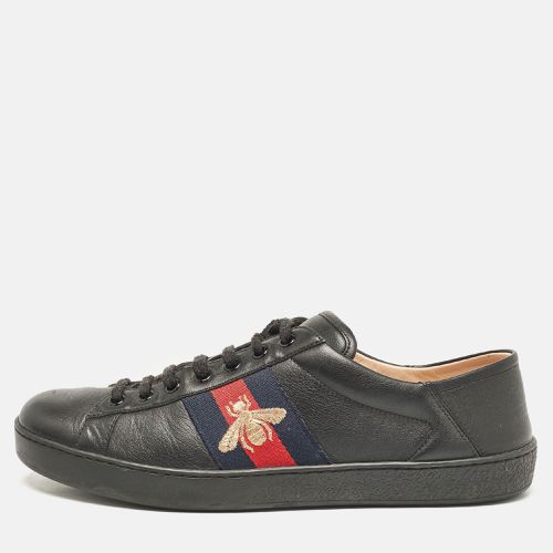 Leather Ace Bee Web Lace Up Sneakers Size 43 - Gucci - Modalova