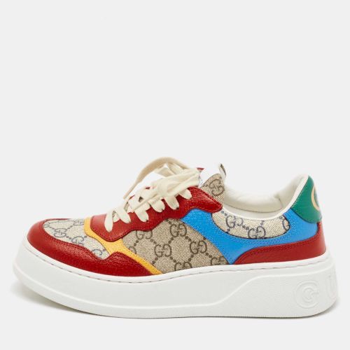 Gucci Multicolor Leather and GG Supreme Canvas Chunky B Sneakers Size 39 - Gucci - Modalova