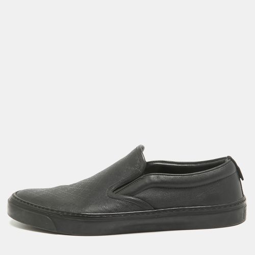 Gucci Black Leather GG Slip On Sneakers Size 44 - Gucci - Modalova