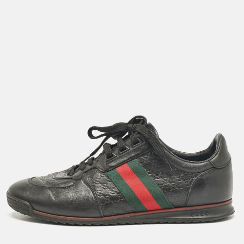 Ssima Leather Web Low Top Sneakers Size 43.5 - Gucci - Modalova