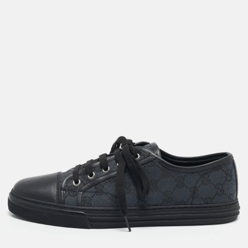 GG Canvas and Leather Low Top Sneakers Size 41.5 - Gucci - Modalova