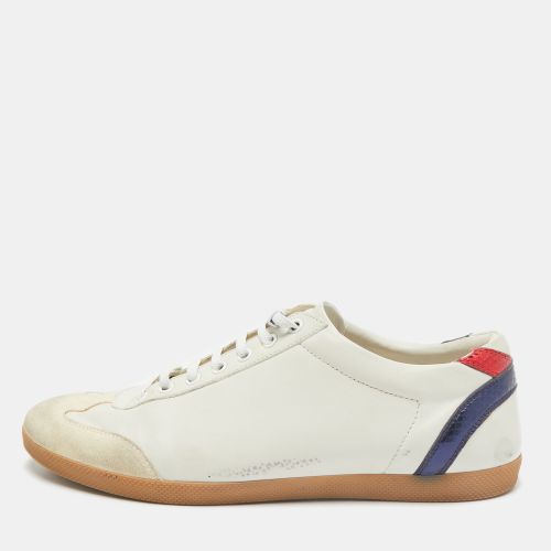 Gucci White Leather and Suede GG Marmont Low Top Sneakers Size 43 - Gucci - Modalova