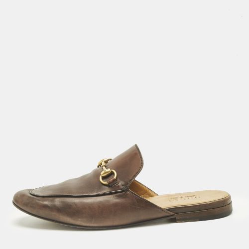 Gucci Brown Leather Horsebit Mules Size 41 - Gucci - Modalova