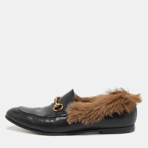 Gucci Princetown Size 42.5 Black Leather and Mink Fur Loafers - Gucci - Modalova