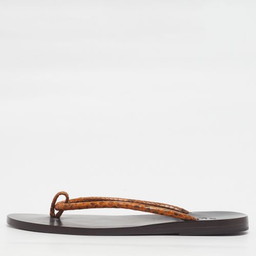 Size 40.5 Python Leather Thong Sandals - Gucci - Modalova
