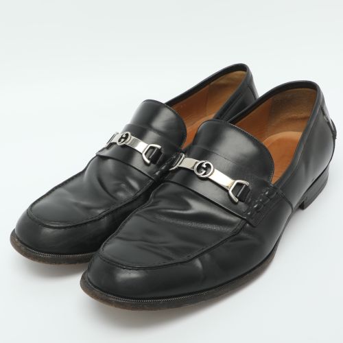 Interlocking G Size 45 Leather Loafers - Gucci - Modalova